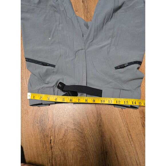 Outdoor Ski Pants Gray Waterproof Zippered Pockets Adjustable Mens 34x32 - Picture 14 of 16
